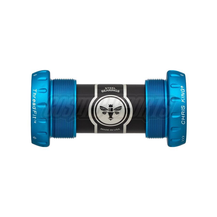 CHRIS KING BOTTOM BRACKET THREADFIT 24MM, STEEL-BEARINGS, MATTE TURQUOISE