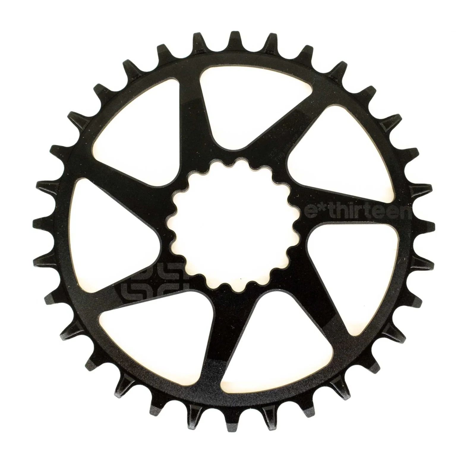 E*THIRTEEN HELIX PLUS GUIDERING DIRECT MOUNT CHAINRING, 34 Z., 52/55MM FLIP FLOP, BLACK