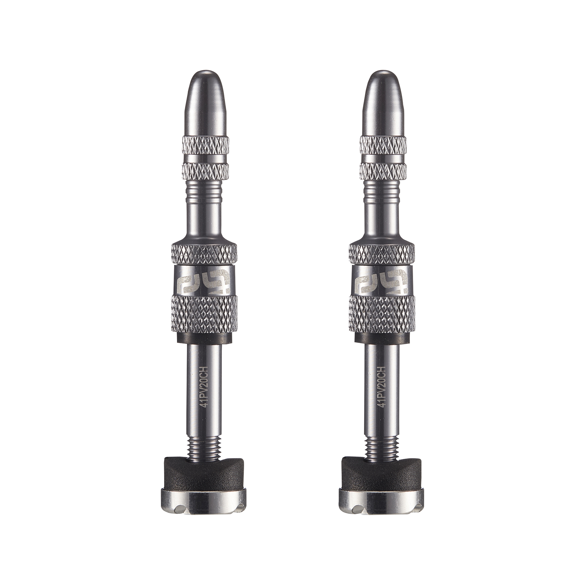 E*THIRTEEN QUICK FILL TUBELESS PRESTA VALVES, 16-24MM DEPTH, 2 PCS., SILVER