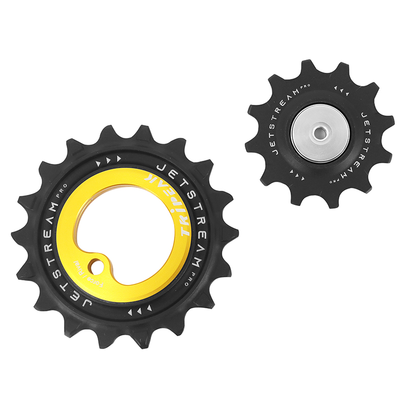 GALET DERAILLEUR AOPW TRIPEAK 12-18 DENTS CERAMIQUE 12X2V. SRAM AXS FORCE-RIVAL OR -2023 (JEU DE 2) (GARANTIE 4 ANS) GALET DERAILLEUR AOPW TRIPEAK 12-18 DENTS CERAMIQUE 12X2V. SRAM AXS FORCE-RIVAL OR -2023 (JEU DE 2) (GARANTIE 4 ANS)