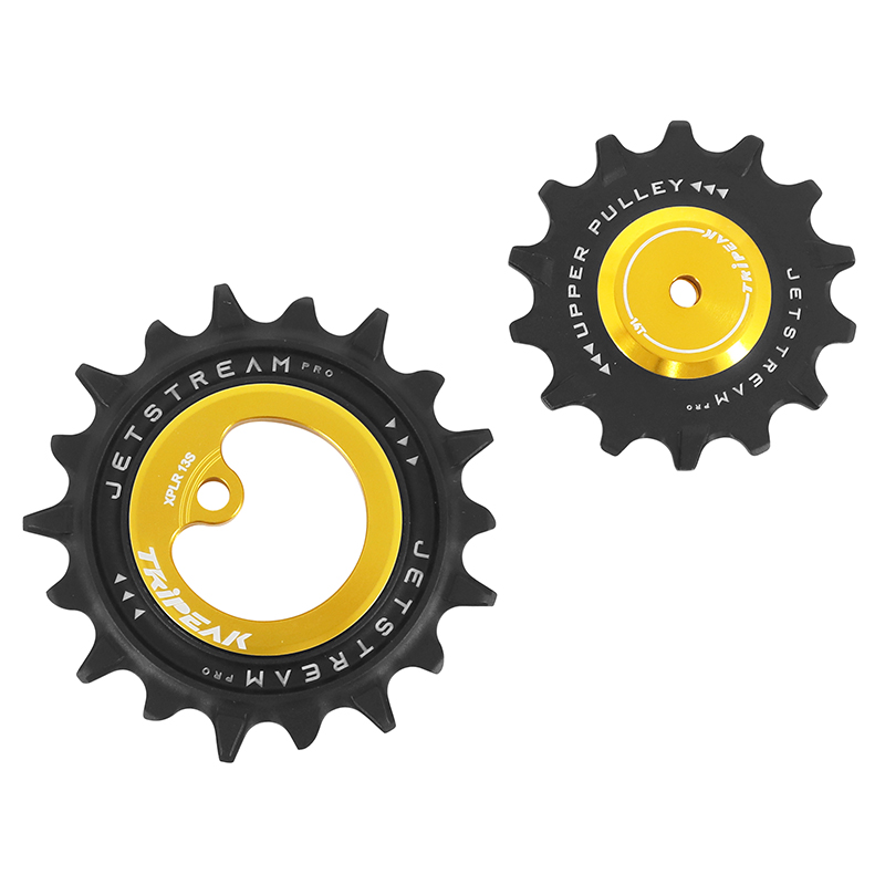 GALET DERAILLEUR AOPW TRIPEAK 14-18 DENTS CERAMIQUE 13X1V. SRAM AXS FORCE XPLR OR (JEU DE 2) (GARANTIE 4 ANS) GALET DERAILLEUR AOPW TRIPEAK 14-18 DENTS CERAMIQUE 13X1V. SRAM AXS FORCE XPLR OR (JEU DE 2) (GARANTIE 4 ANS)