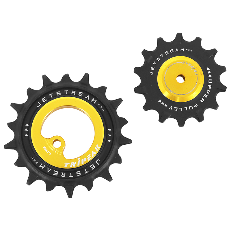 GALET DERAILLEUR AOPW TRIPEAK 14-18 DENTS CERAMIQUE 12X1V. SRAM T TYPE OR (JEU DE 2) (GARANTIE 4 ANS) GALET DERAILLEUR AOPW TRIPEAK 14-18 DENTS CERAMIQUE 12X1V. SRAM T TYPE OR (JEU DE 2) (GARANTIE 4 ANS)