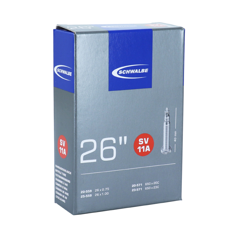 CHAMBRE A AIR VELO 650 X 20-25 SCHWALBE VALVE PRESTA OBUS DEMONTABLE TOUT ALU (SV11) CHAMBRE A AIR VELO 650 X 20-25 SCHWALBE VALVE PRESTA OBUS DEMONTABLE TOUT ALU (SV11)