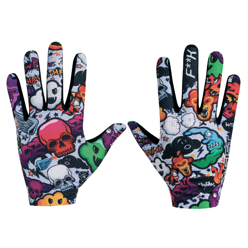 GANTS VELO VTT LONG GIST FASTER DECO MURALES L (PAIRE SUR CARTE) SANS VELCRO COMPATIBLE ECRAN TACTILE  -5551