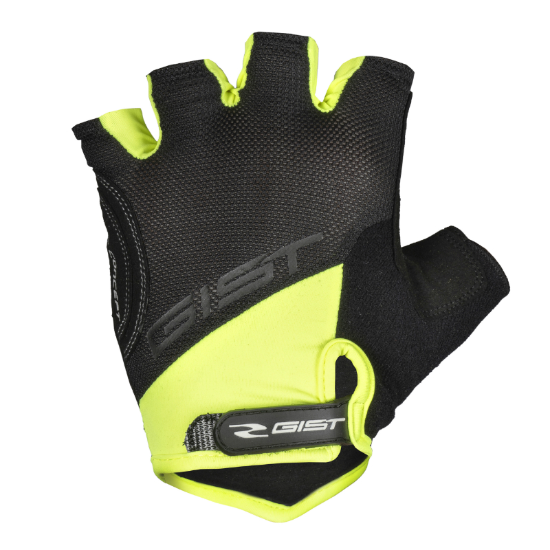 GANTS VELO COURT GIST D-GRIP GEL ETE JAUNE FLUO XXL (PAIRE SUR CARTE) AVEC VELCRO  -5511