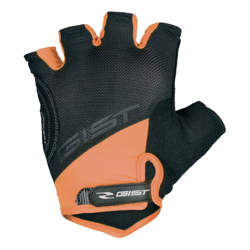 GANTS VELO COURT GIST D-GRIP GEL ETE ORANGE FLUO L (PAIRE SUR CARTE) AVEC VELCRO  -5511