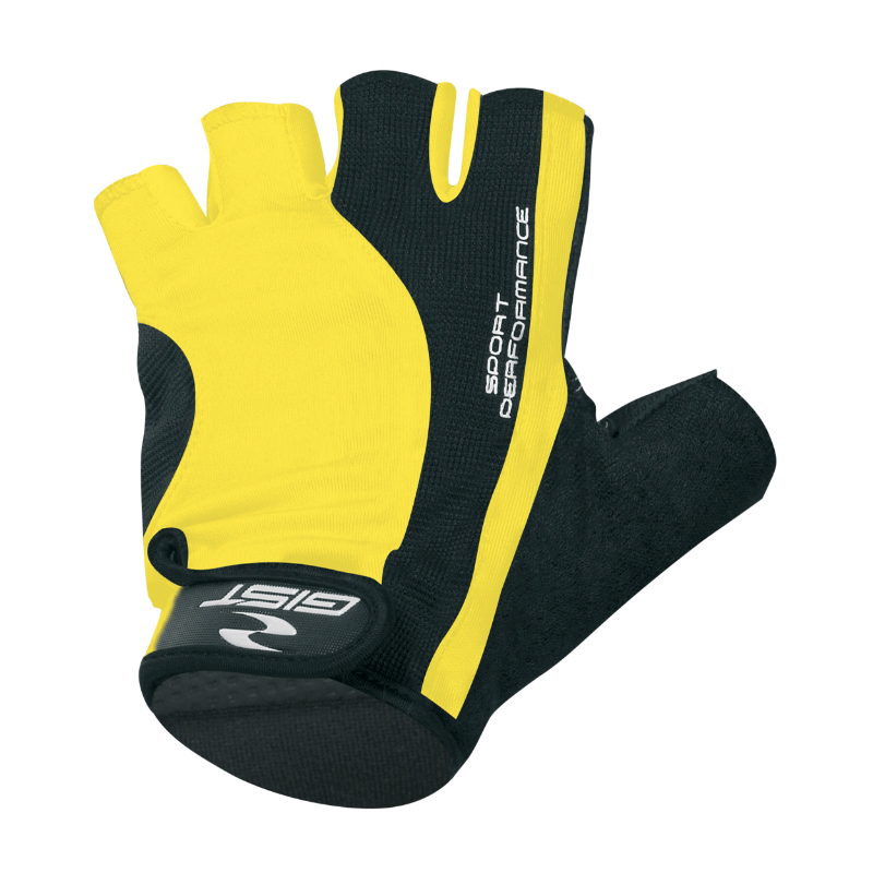 GANTS VELO COURT GIST PRO JAUNE FLUO XL (PAIRE SUR CARTE) AVEC VELCRO  -5515