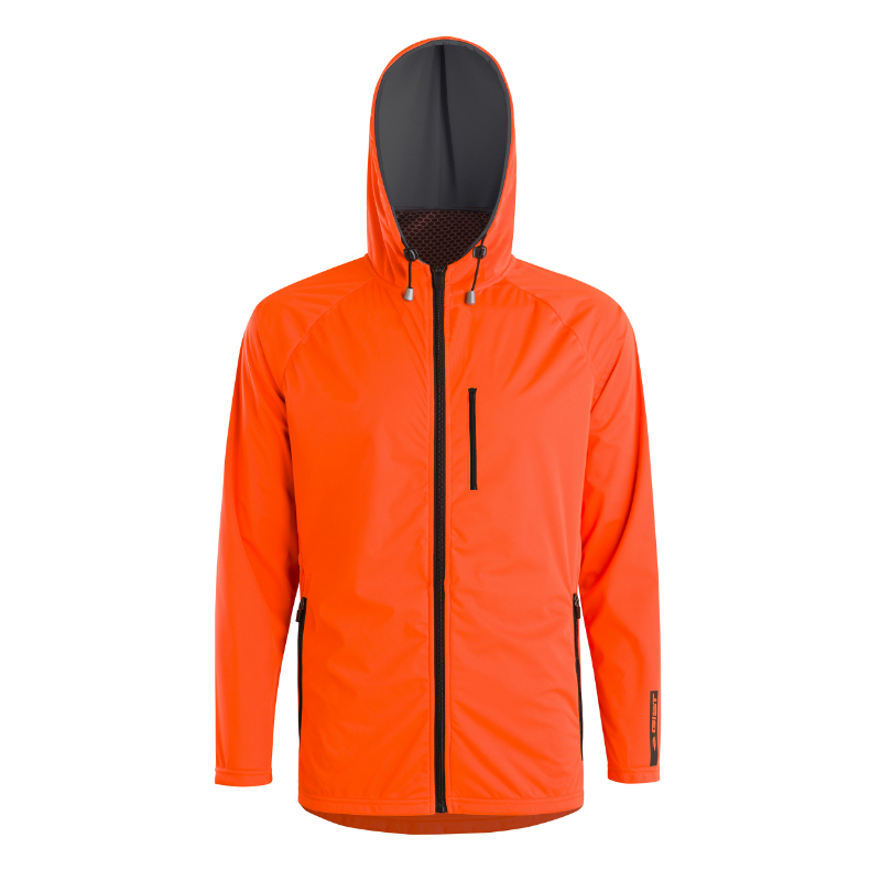 VESTE DE PLUIE ADULTE GIST GIUBBINO WATERPROOF 15 MICRON AVEC CAPUCHE ORANGE L  -5276