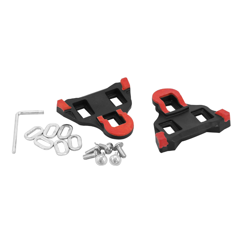 CALE PEDALE P2R COMPATIBLE SHIMANO ROUTE SPD-SL FIXE 0° NOIR-ROUGE (PAIRE)