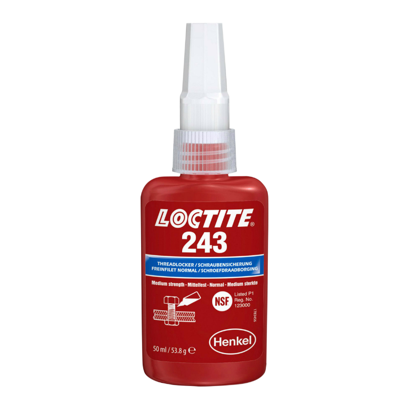 FREIN FILET NORMAL LOCTITE 243 A RESISTANCE MOYENNE (FLACON 50 ML SOUS BLISTER)