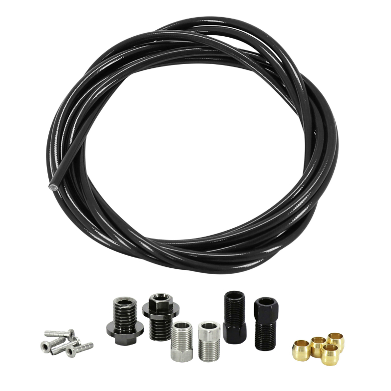 DURITE POUR FREIN A DISQUE TYPE SHIMANO BH90 NOIR  - AVEC 4 OLIVES, 4 PINS, 2 KITS RACCORDS - GAINE HYDRAULIQUE DURA-ACE, ULTEGRA, 105, GRX LONGUEUR 3000 MM