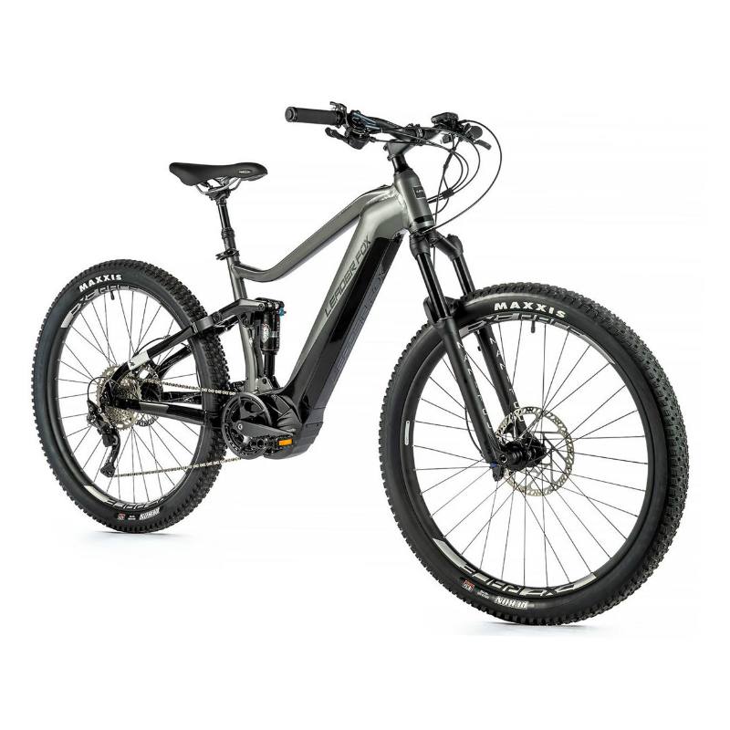 VELO ELECTRIQUE-VAE VTT 29 LEADER FOX ARRAN TOUT SUSPENDU HOMME GRIS 10V MOTEUR CENTRAL PANASONIC GX ULTIMATE 36V 90NM BATTERIE 20AH (CADRE 17,5" - H45CM - M - ADULTE DE 168CM à 178CM)