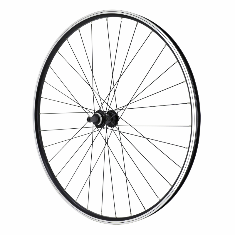 ROUE VTC PATIN BLOCAGE 700 X 35 - 28" ER10 NOIR ARRIERE MOYEU ROUE LIBRE (JANTE AVEC OEILLETS) JANTE 19C 32 RAYONS NOIRS