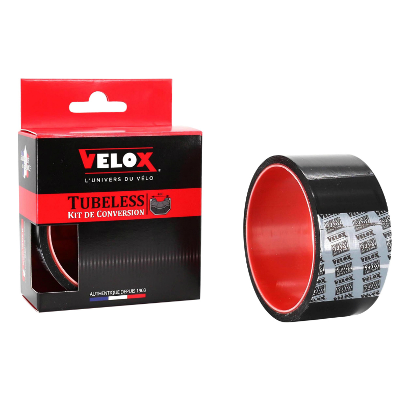 FOND DE JANTE ATELIER ADHESIF CONVERSION VTT TUBETYPE EN TUBELESS VELOX 42MM ROUE LARGEUR 40C (ROULEAU 10M)