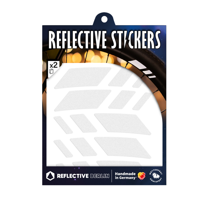 AUTOCOLLANT-STICKER REFLECHISSANT POUR ROUE DE VELO HAUTEUR 20MM MODELE RACER BLANC (PLANCHE) -REFLECTIVE BERLIN- AUTOCOLLANT-STICKER REFLECHISSANT POUR ROUE DE VELO HAUTEUR 20MM MODELE RACER BLANC (PLANCHE) -REFLECTIVE BERLIN-