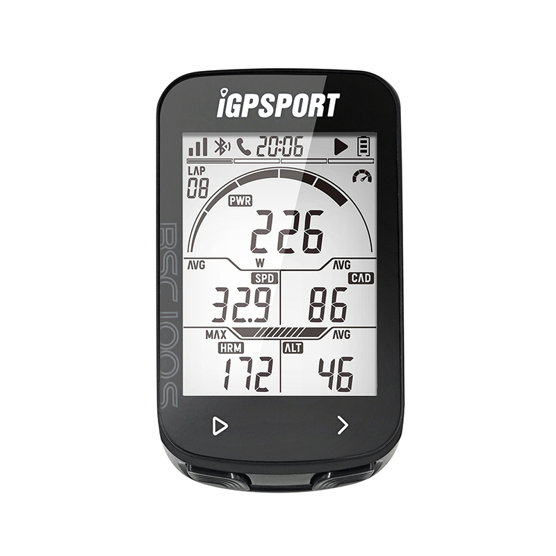 GPS - COMPTEUR IGPSPORT BSC100S AVEC VITESSE, ALTIMETRE, TEMPERATURE  COMPATIBLE STRAVA - OPTION : CAPTEUR CADENCE, VITESSE ET CARDIO - LIVRE AVEC ETUI SILICONE PROTECTION BHB100