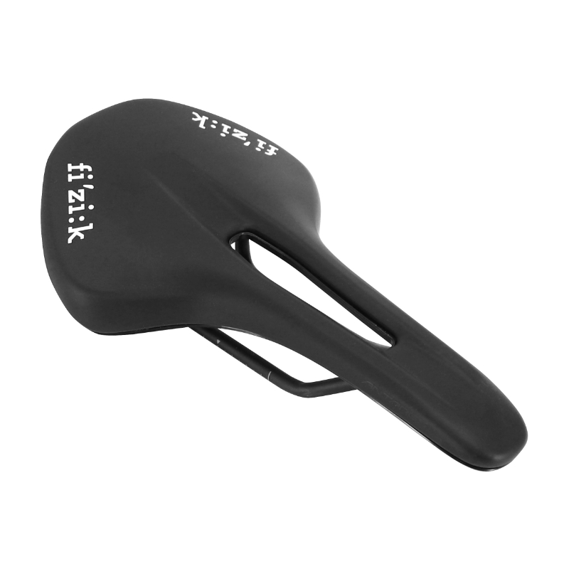 SELLE FIZIK ANTARES R5 OPEN NOIR LARGE 217G 268X150MM AVEC TROU CENTRAL RAIL KIUM