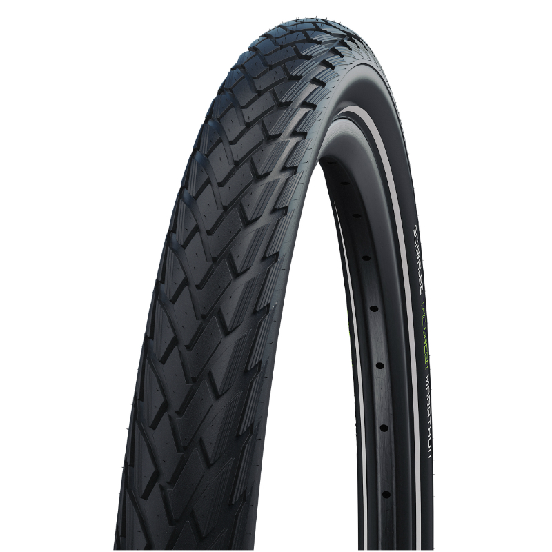 PNEU VTT URBAIN 29 X 2.15 SCHWALBE MARATHON GREEN NOIR TR (55-622) RENFORT FLANC REFLEX COMPATIBLE VAE