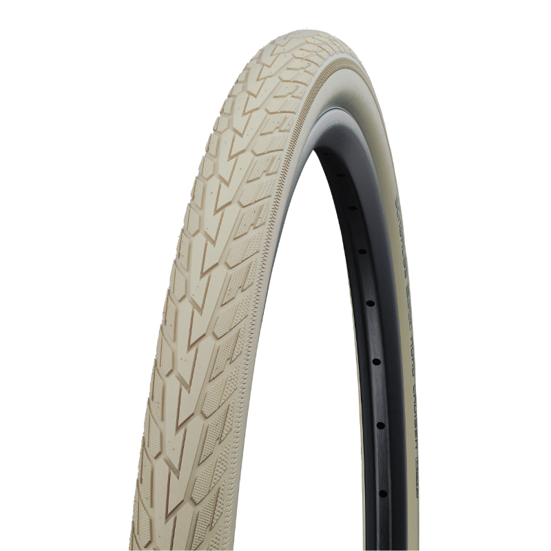 PNEU VTT URBAIN 26 X 1.75 SCHWALBE ROAD CRUISER HS484 CREME TR (47-559) FLANC REFLEX