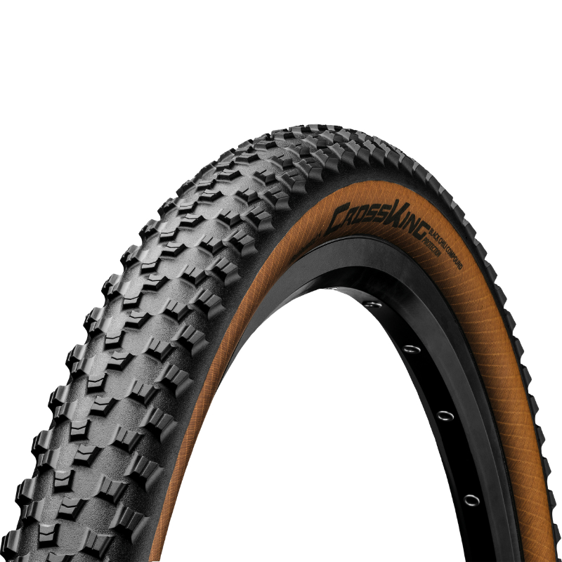 PNEU VTT 29 X 2.20 CONTINENTAL CROSS KING PROTECTION RENFORT NOIR FLANC MARRON TUBELESS READY TS (55-622)