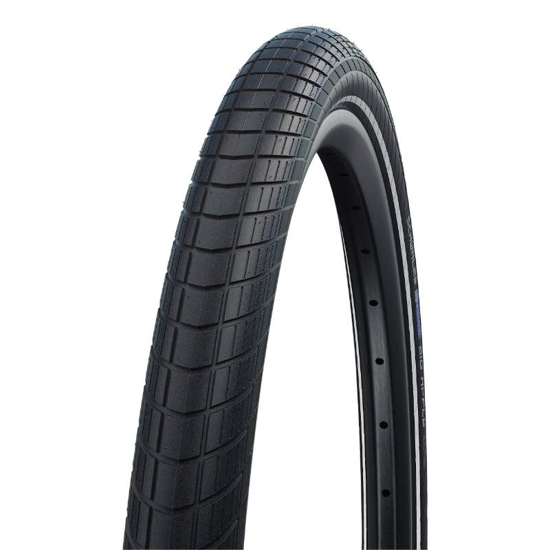 PNEU VTT URBAIN 16 X 2.00 SCHWALBE BIG APPLE NOIR TR (50-305) RENFORT RACEGUARD FLANC REFLEX COMPATIBLE VAE