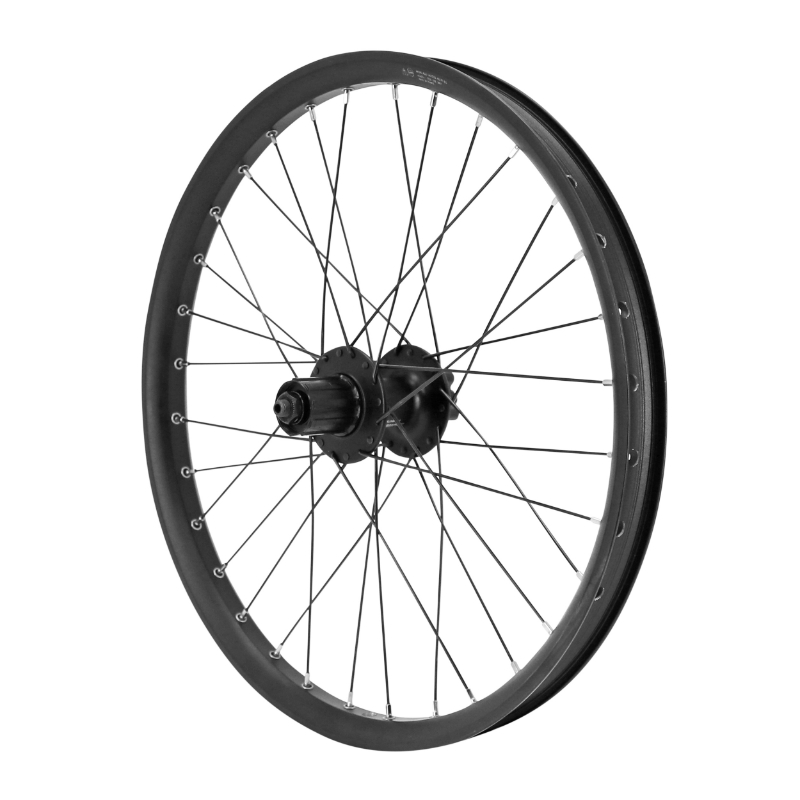 ROUE VTT - CARGO - VAE - E-BIKE - LONGTAIL DISQUE BLOCAGE 20" TRUCKY  ARRIERE NOIR MOYEU SHIMANO M475 6 TROUS CASSETTE 11-10-9V (RENFORCE) JANTE 30C 32 RAYONS DIAMETRE 2.3MM