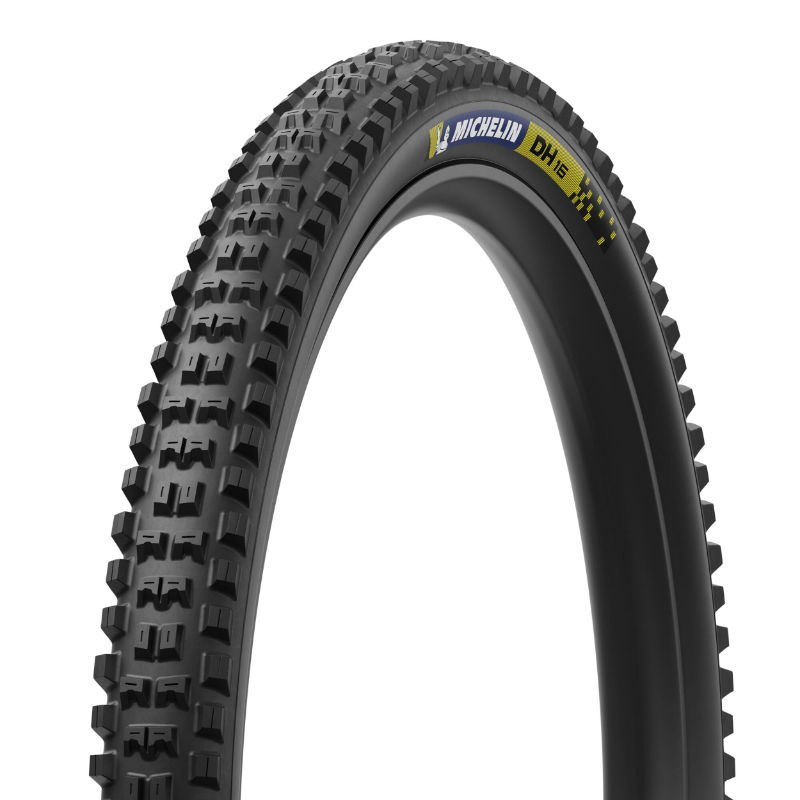 PNEU VTT GRAVITY 27.5 X 2.40 MICHELIN DH16 RACING LINE NOIR STICKERS BLEU-JAUNE TUBELESS READY TS (61-584)