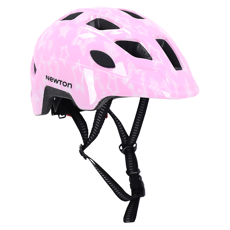 CASQUE VELO ENFANT NEWTON STARS ROSE IN MOLD AVEC LOCK TAILLE 48-52 (VENDU EN BOITE)