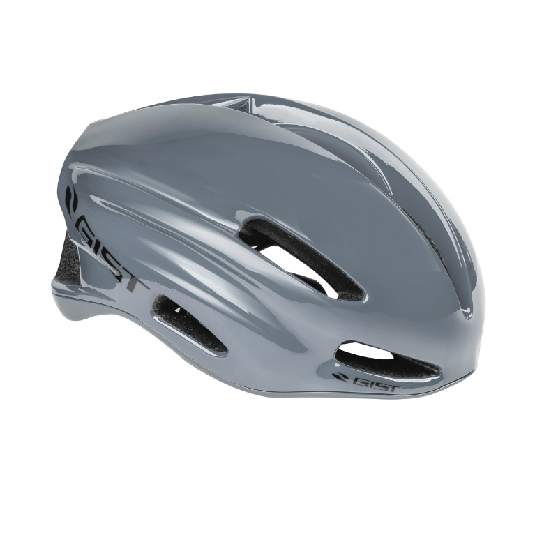 CASQUE VELO ADULTE GIST ROUTE VELOCE GRIS TAILLE 52-56 REGLAGE MOLETTE FERMETURE BOUCLE FIDLOCK MAGNETIQUE (EPS-PC)