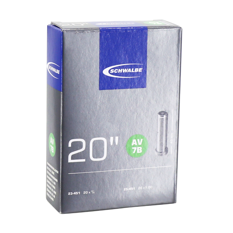 CHAMBRE A AIR VELO 20 X 0.90 - 1.00 SCHWALBE VALVE STANDARD (23-25-451) (AV7B)