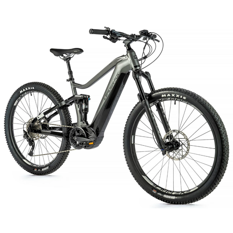 VELO ELECTRIQUE-VAE VTT 29 LEADER FOX ARRAN TOUT SUSPENDU HOMME GRIS 10V MOTEUR CENTRAL PANASONIC GX ULTIMATE 36V 90NM BATTERIE 20AH (CADRE 21,5'' - H55CM - XL - ADULTE DE 185CM à PLUS)