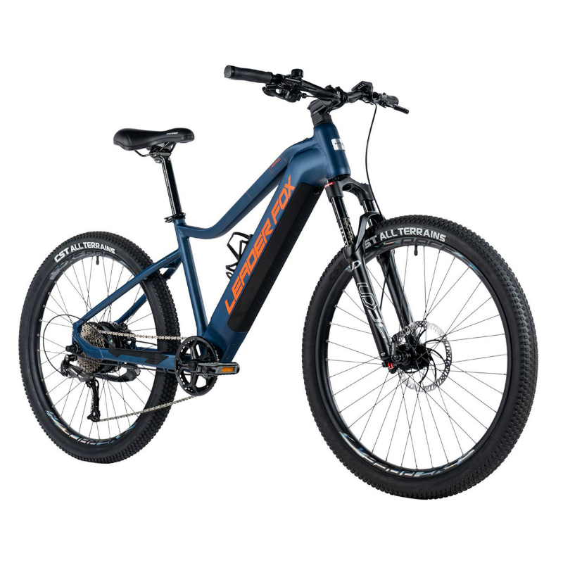 VELO ELECTRIQUE-VAE VTT 27,5 LEADER FOX ARIMO HOMME BLEU MAT 9V MOTEUR ROUE AR BAFANG 36V 45NM BATTERIE 20AH (16'' - H42CM - TAILLE S - POUR ADULTE DE 158CM à 168CM)