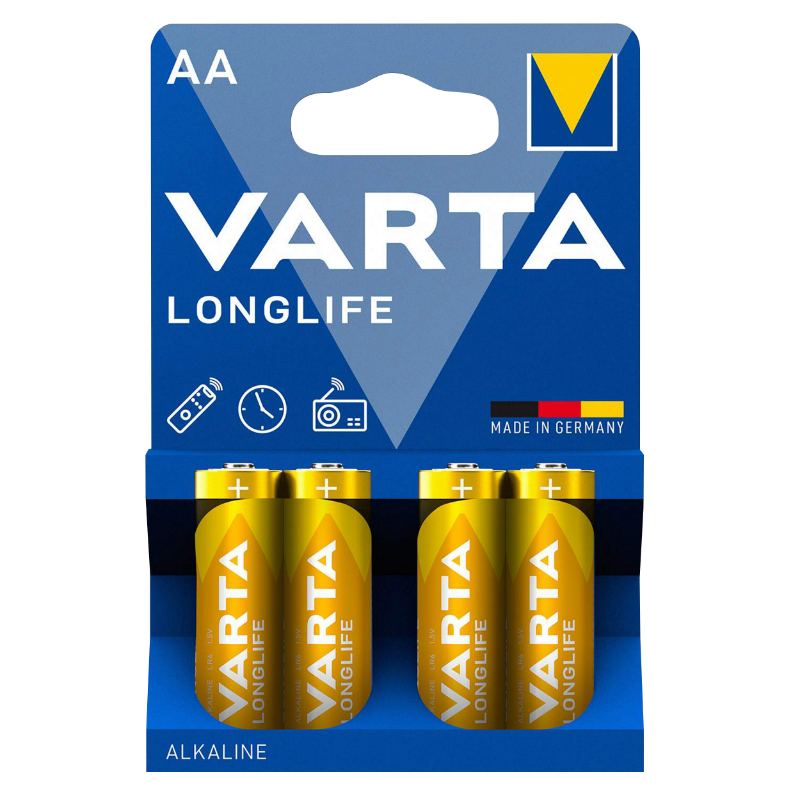 PILE LR06  1.5V  VARTA ALCALINE LONGLIFE AA (VENDU PAR 4)