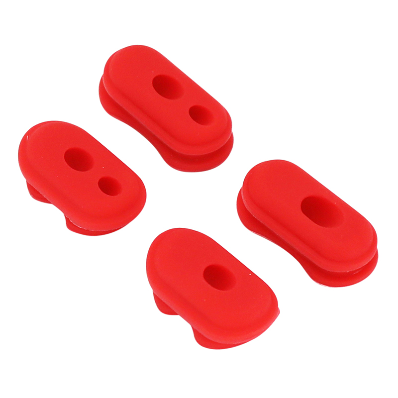 SUPPORT-PASSE CABLE TROTTINETTE POUR XIAOMI M365, ESSENTIAL, 1S, PRO, PRO 2, MI 3 SILICONE ROUGE (VENDU PAR 4)  -P2R-