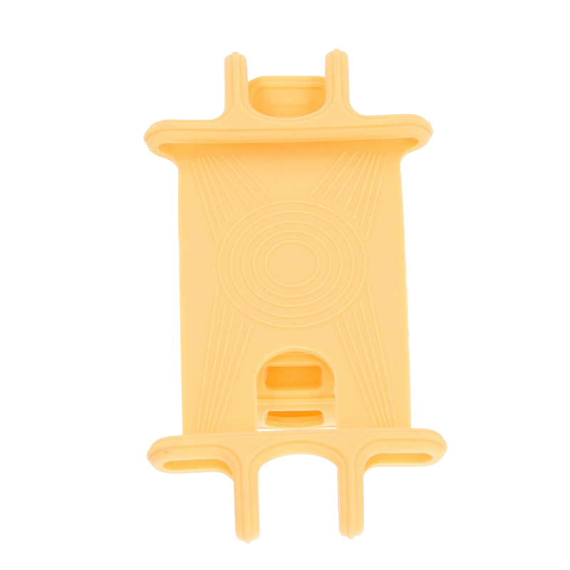 SUPPORT SMARTPHONE-TELEPHONE SILICONE UNIVERSEL JAUNE AVEC FIXATION CLIPS (VENDU A L'UNITE)