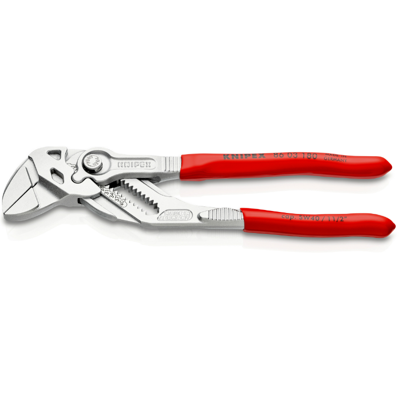 PINCE-CLE PRO KNIPEX ROBUSTE 180MM CHROME (OUTIL POLYVALENT) (86 03 180)  -MADE IN GERMANY-