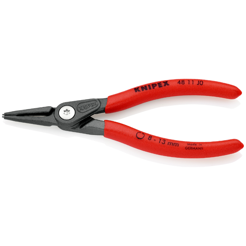 PINCE A CIRCLIPS INTERIEUR PRO KNIPEX 140MM DIAM CIRCLIPS 8 A 13MM GRIS ANTIROUILLE POINTE 0,9MM (DROITE)  (48 11 J0)  -MADE IN GERMANY-