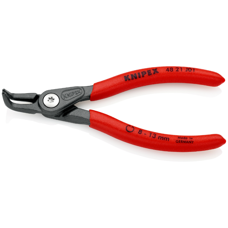 PINCE A CIRCLIPS INTERIEUR PRO KNIPEX 130MM DIAM CIRCLIPS 8 A 13MM GRIS ANTIROUILLE POINTE 0,9MM (COUDEE)  (48 21 J01)  -MADE IN GERMANY-