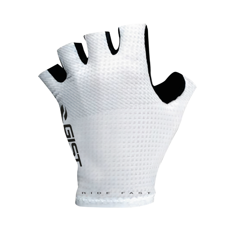 GANTS VELO COURT GIST RACE ETE BLANC L (PAIRE SUR CARTE) SANS VELCRO  -5527