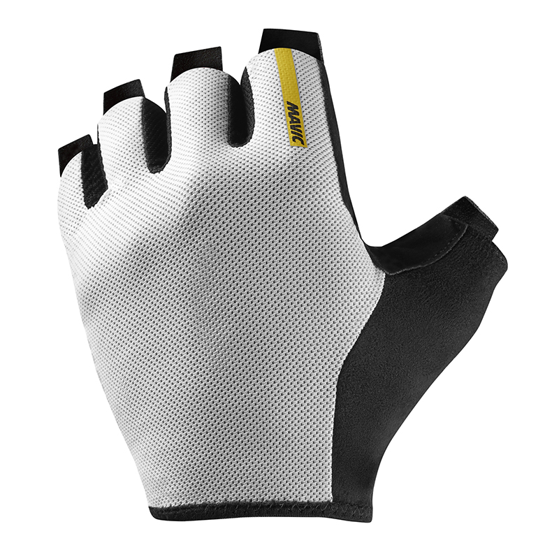 GANTS VELO COURT MAVIC ESSENTIAL GEL MI-SAISON BLANC  M (PAIRE SUR CARTE) SANS VELCRO