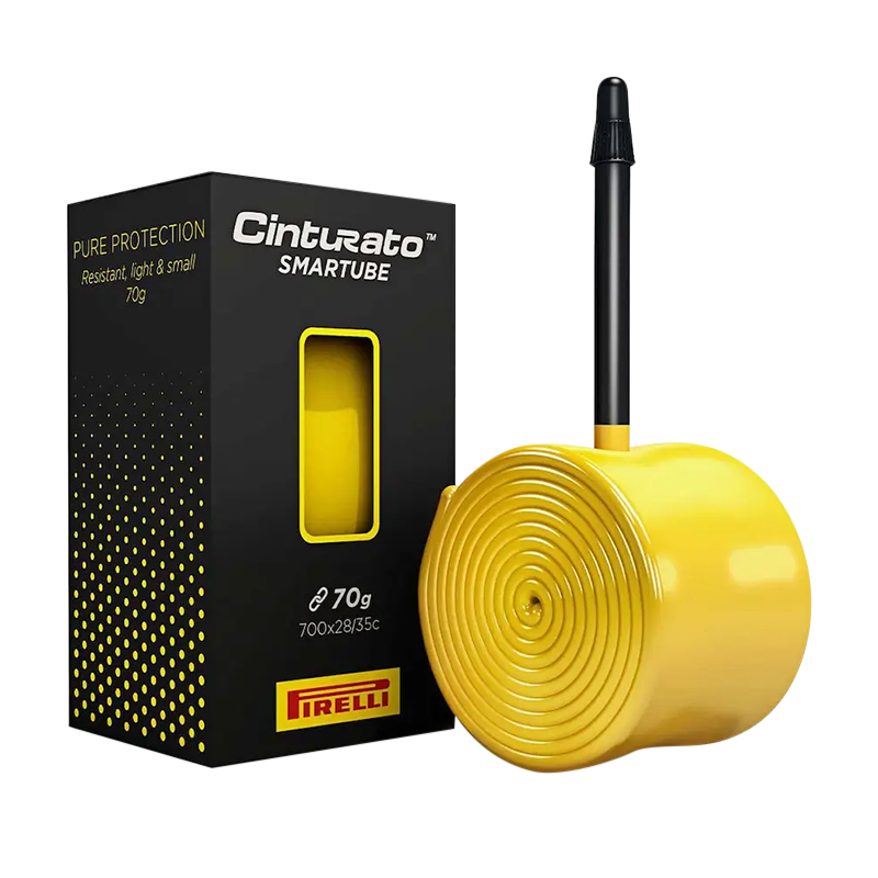 CHAMBRE A AIR VELO 700 X 33-45 PIRELLI CINTURATO SMARTUBE VALVE PRESTA JAUNE - NOIR 60 MM