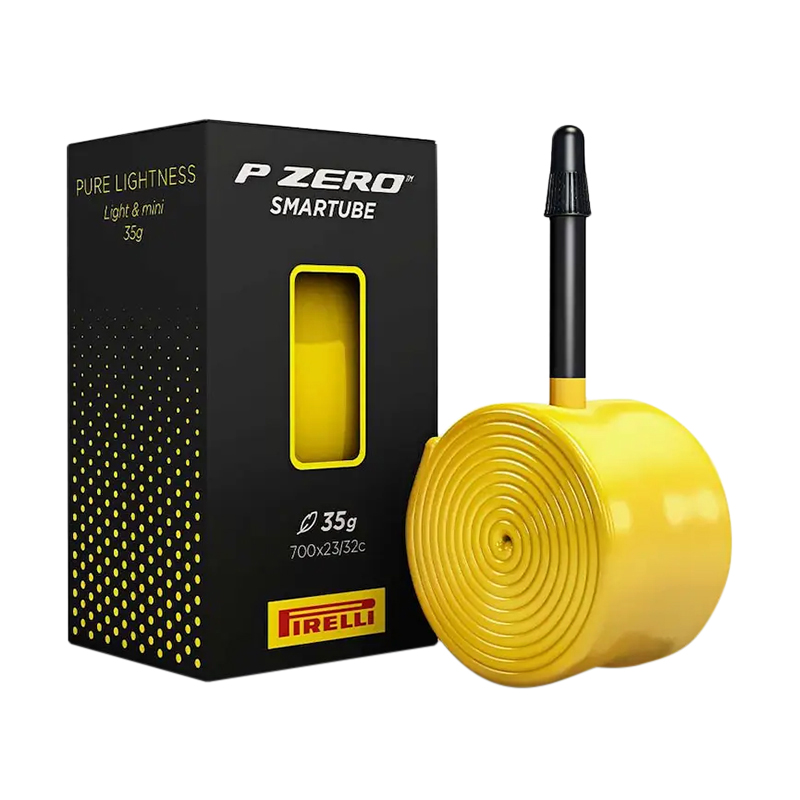 CHAMBRE A AIR VELO 700 X 23-32 PIRELLI P ZERO SMARTUBE TPU VALVE PRESTA JAUNE - NOIR 60 MM