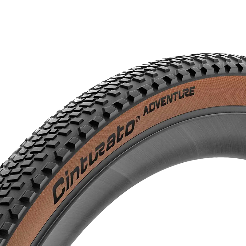 PNEU GRAVEL 700 X 35 PIRELLI CINTURATO ADVENTURE CLASSIC TANWALL NOIR FLANC MARRON TUBELESS READY TS (35-622)