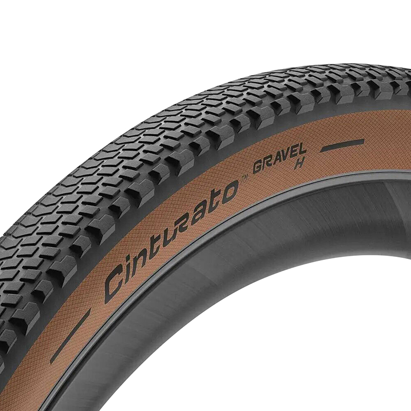 PNEU GRAVEL 700 X 40 PIRELLI CINTURATO GRAVEL H CLASSIC TANWALL NOIR FLANC MARRON TUBELESS READY TS (40-622)