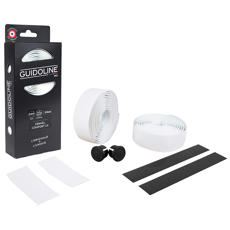 RUBAN DE GUIDON - CINTRE VELOX GRAVEL CONFORT 2,5MM BLANC - GUIDOLINE