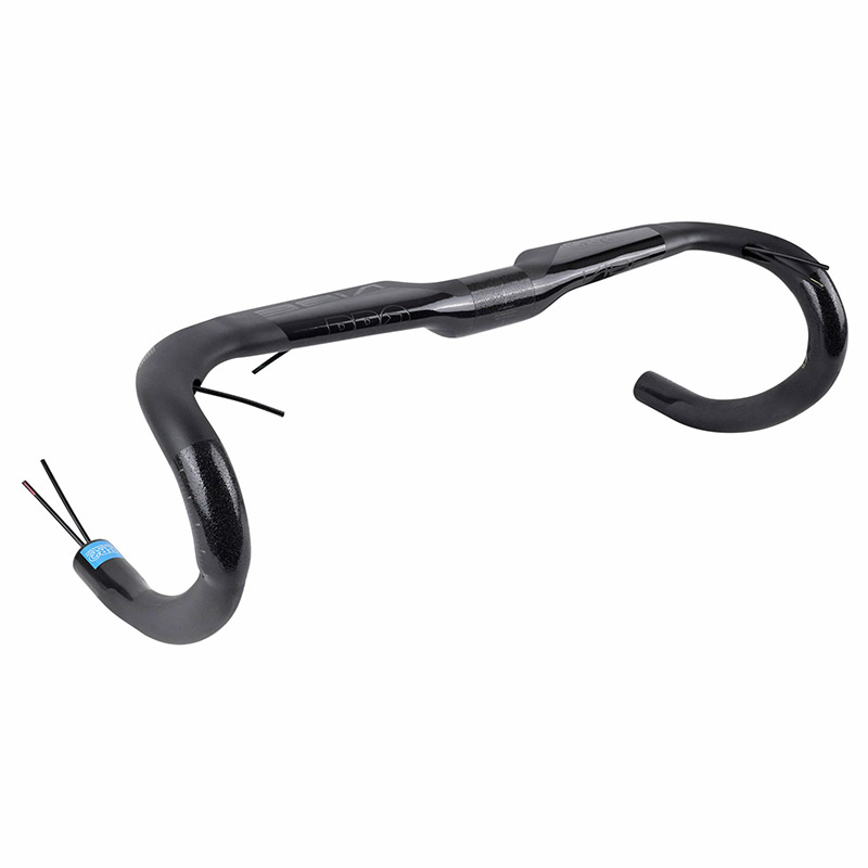 CINTRE ROUTE PRO VIBE AERO COMPACT CARBONE NOIR L 42 EXTERIEUR (AXE-AXE 42CM) POUR POTENCE 31.8MM POUR PASSAGE CABLE INTERNE (DI2)