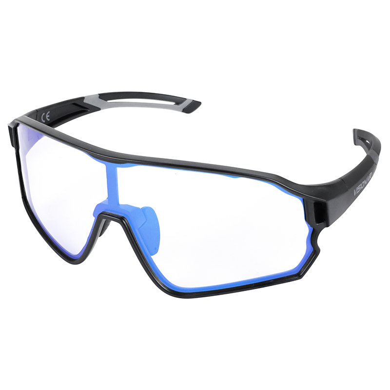 LUNETTES VELO ADULTE VISIONAIR PHOTOCHROMIC MONTURE NOIR - BLEU (VERRES QUI S'ADAPTENT AUTOMATIQUEMENT A LA LUMINOSITE) - INDICE 0 à 3  -SELECTION P2R-