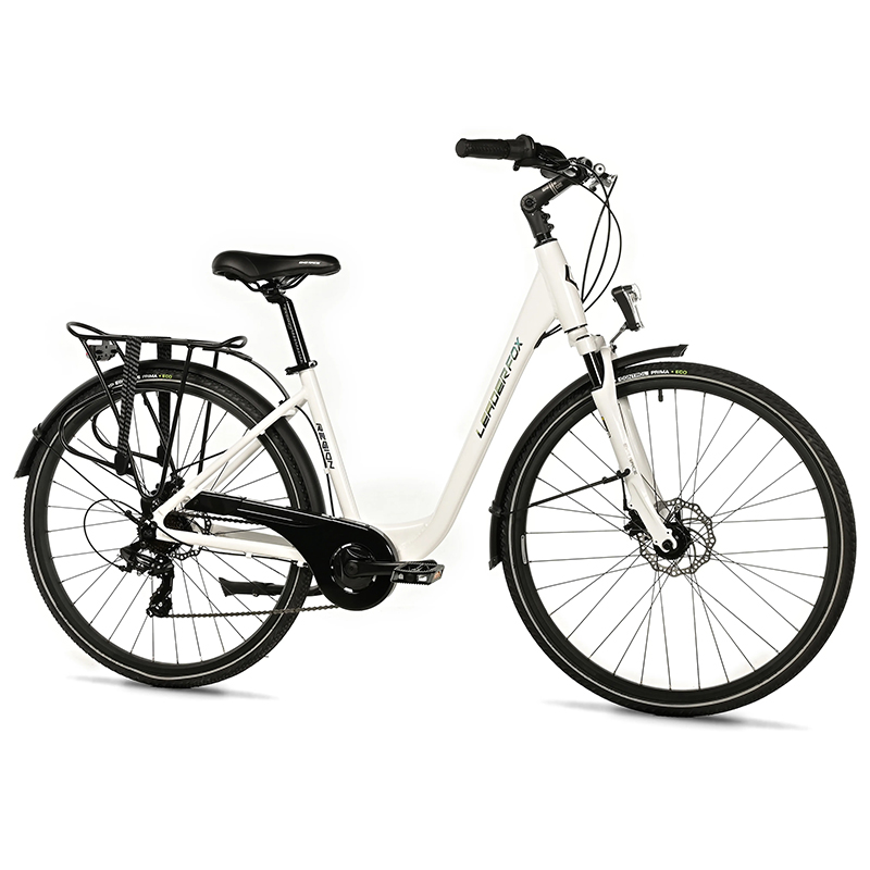 VELO MUSCULAIRE CITY BIKE 28 LEADER FOX REGION 2025 FEMME BLANC 7V CADRE ALU 17 POUCES (TAILLE ADULTE 165 à 173 CM)