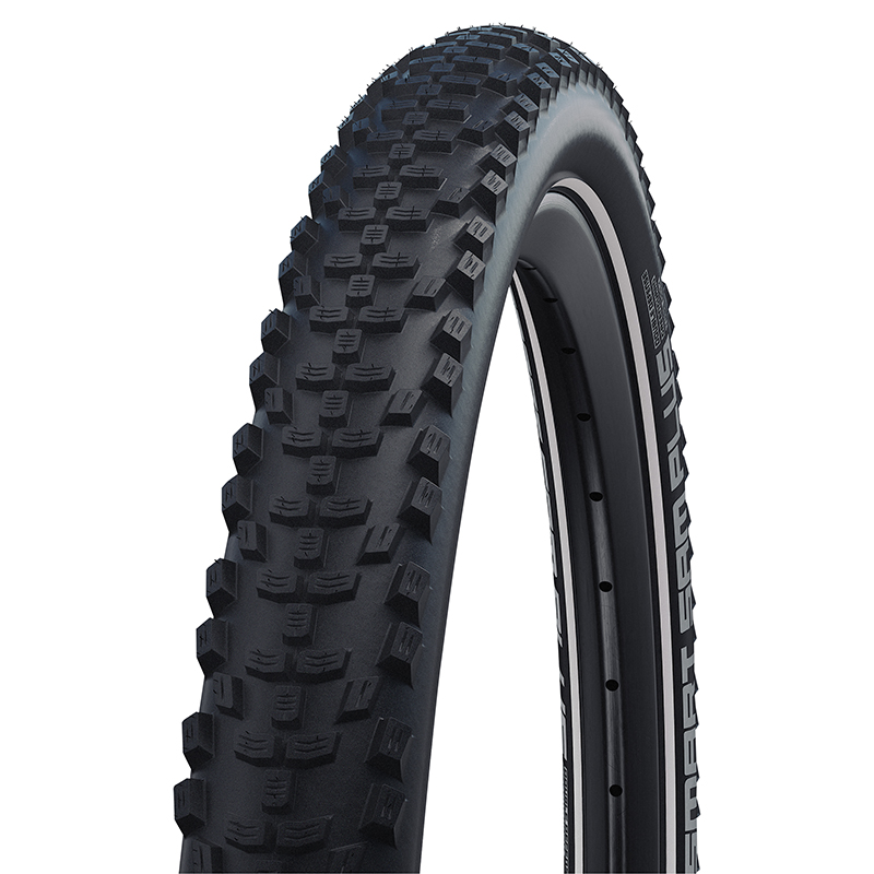 PNEU VTC CROSS 700 X 40 - GRAVEL (28-29 X 1,60) SCHWALBE SMART SAM ADDIX PERFORMANCE NOIR TR (42-622) FLANC REFLEX COMPATIBLE VAE (OFFRE)