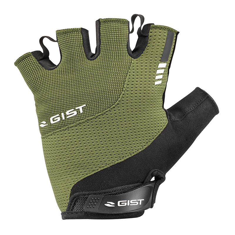 GANTS VELO COURT GIST KONTROL ETE VERT MILITAIRE   S (PAIRE SUR CARTE) AVEC VELCRO  -5512